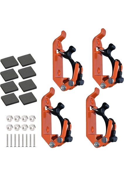 Çatı Rafı ve Duvar Için Kürek Montajı, Metal Kauçuk Kelepçe Montaj Kiti, Çatı Için Hızlı Serbest Bırakma Tutucu Araba Aksesuarları (Yurt Dışından)