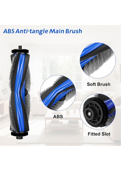 X8 Pro Omni Elektrikli Süpürge Için 10 Adet Yedek Parça, Ana Fırça, Filtreler, Toz Torbaları, Yan Fırçalar (Yurt Dışından) fiyatları