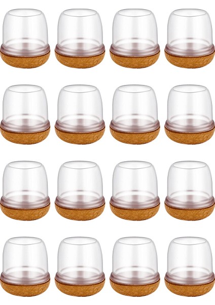 Sandalye Bacakları Için Koruyucu Kapaklar, 16 Paket, Yuvarlak Silikon Sandalye Bacak Kapakları Keçe Pedleri, Masalar ve Sandalyeler (14-19MM) (Yurt Dışından)