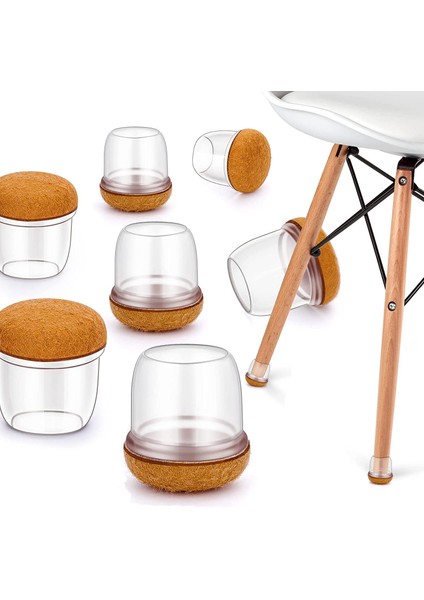 Sandalye Bacakları Için Koruyucu Kapaklar, 16 Paket, Yuvarlak Silikon Sandalye Bacak Kapakları Keçe Pedleri, Masalar ve Sandalyeler (14-19MM) (Yurt Dışından) fiyatları