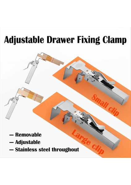 Ayarlanabilir Çekmece Sabitleme Kelepçesi, Evrensel Çekmece Paneli Ön Montaj Kelepçeleri, Değiştirilebilir Klips ile Klipsleri Sabitleme (Yurt Dışından) fiyatları