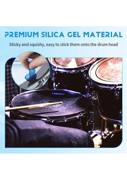 24 Adet Silikon Davul Damper Pedleri, Davul Trampet Sessiz Ped Yumuşak Davul Damper Jel Pedleri Davul Tonu Kontrolü (Yurt Dışından) indirimleri