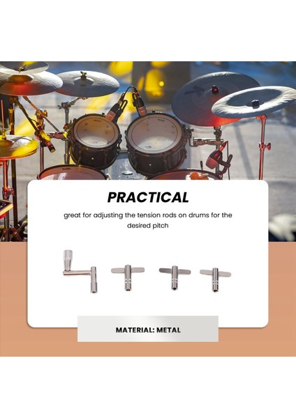 Drum Keys 4 Paket Davul Ayarlama Anahtarı Sürekli Hareket Hızı Anahtar Tuşu Anahtarları Davulcular Için Parçalar (Yurt Dışından) modelleri