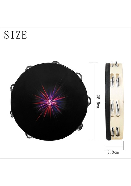 10 Inç El Tipi Tef Çift Sıra Jingle Davul Perküsyon Enstrümanı Yetişkin Kilisesi Ktv Parti Dans Müziği Enstrümanı (Yurt Dışından) modelleri