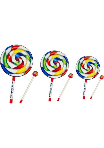 Orff Instruments Lollipop Davulları 6/8/10 Inç Üç Boy (Yurt Dışından)