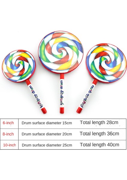 Orff Instruments Lollipop Davulları 6/8/10 Inç Üç Boy (Yurt Dışından) fırsatları