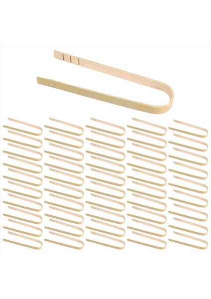 50PCS Maşa Tek Kullanımlık Pişirme Aletleri Mini Bambu Maşa Pişirme Için Doğal Tost Maşaları (Yurt Dışından) modelleri