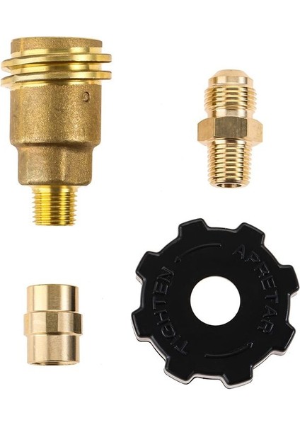 3 Paket Qcc1 Somun Propan Tank Silindir Adaptörü, Pirinç 1/4 Inç Npt Erkek, 3/8 Inç Parlama x 1/4 Inç Erkek Boru Bağlantı (Yurt Dışından) fiyatları