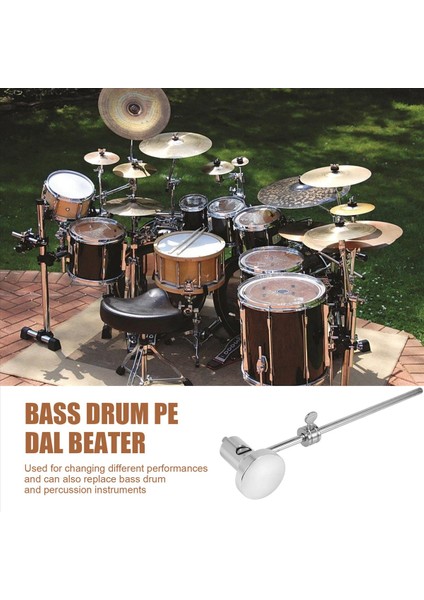Bas Drum Pedal Çırpıcı Alüminyum Alaşım Ayarlanabilir Çekiç Kafası Perküsyon Enstrüman Aksesuarları (Yurt Dışından) fırsatları