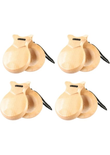 4pcs Ispanyol Castanets Geleneksel Flamenko Castetets Ahşap El Perküsyon Castanets Müzik Enstrümanı Yeni Başlayanlar Için (Yurt Dışından)