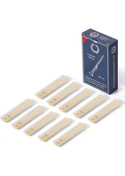 10 Adet Klarnet Klarnet Kamış Sazlık Enstrüman Aksesuarları Sertliği-2.5 (Yurt Dışından)