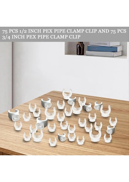150 Pcs Pex Boru Kelepçesi Klipsi 1/2 Inç 3/4 Inç U Kanca Pex Kelepçeleri Pvc Su Borusu Destek Tutucu Soketi Pex Klipsleri Askılar (Yurt Dışından) indirimleri