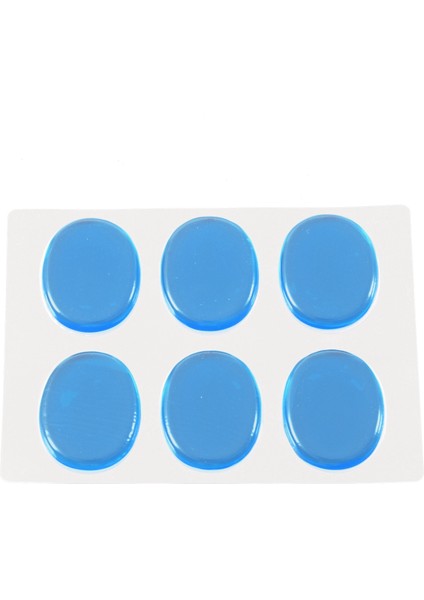 6pcs/set Trampet Drum Sessiz Pad Drum Damper Jel Pedler Trampet Tom Drum Muffler Sessiz Şeffaf Perküsyon Enstrüman Aksesuarları (Mavi) (Yurt Dışından)