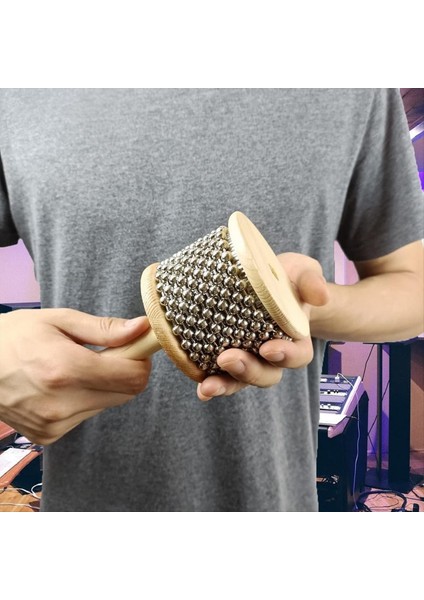Çap 11.5cm Ahşap El Kabasa, Yetişkin Band Müzik Eğitimi Için Metal Boncuklu El Krankılı Perküsyon Enstrümanı (Yurt Dışından) modelleri