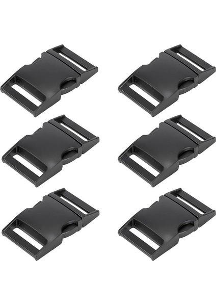 6pcs Paracord Bileklik Tokaları 6pcs Metal Hızlı Serbest Bırakma Tokaları Kemer Tokası, 1 Inç Siyah (Yurt Dışından)