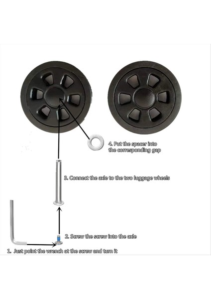 8pcs Bavul Tekerlekleri Değiştirme, 2.36IN/60MM Kalınlığında 0.47IN/12MM Dirençli Kauçuk Sessiz Tekerlek Değiştirme Bagaj Tekerlekleri A (Yurt Dışından) indirimleri
