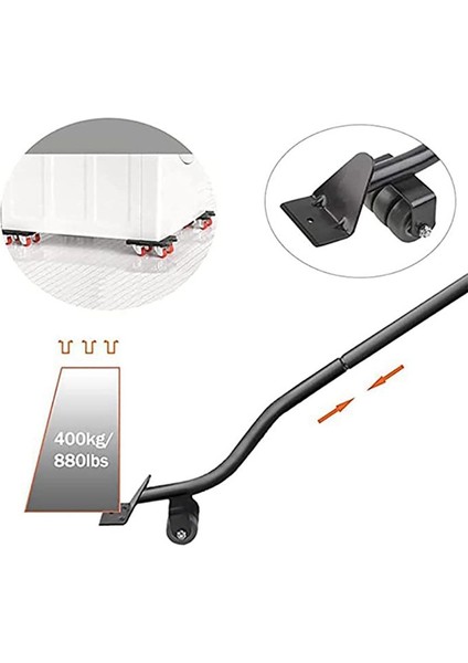 Mobilya Hareketli Aracı, 880 Lbs, 4 Tekerlek ve Taşınabilir Asansör, Mobilya, Buzdolabı, Kanepeler Siyahı Için (Yurt Dışından) fırsatları