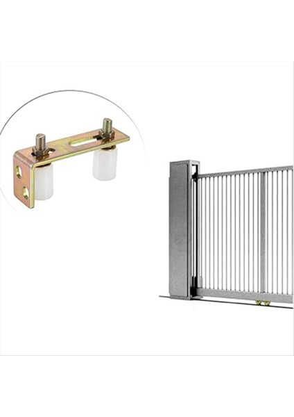 2pcs Veranda Kapı Izi Kılavuzu Silindirler Sürgülü Kapı Kılavuz Silindirleri L-Fillar Braket ile Ayarlanabilir Çift Naylon Silindirler (Yurt Dışından) fırsatları