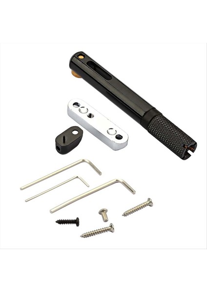 Tek Set Eyer Başsız Elektro Gitar Köprüsü Kuyruk Parçası, Başsız Elektro Gitar Siyahı Için Anahtar (Yurt Dışından)