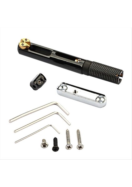 Tek Set Eyer Başsız Elektro Gitar Köprüsü Kuyruk Parçası, Başsız Elektro Gitar Siyahı Için Anahtar (Yurt Dışından) fiyatları