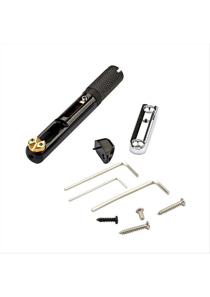 Tek Set Eyer Başsız Elektro Gitar Köprüsü Kuyruk Parçası, Başsız Elektro Gitar Siyahı Için Anahtar (Yurt Dışından) modelleri