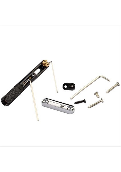 Tek Set Eyer Başsız Elektro Gitar Köprüsü Kuyruk Parçası, Başsız Elektro Gitar Siyahı Için Anahtar (Yurt Dışından) fırsatları