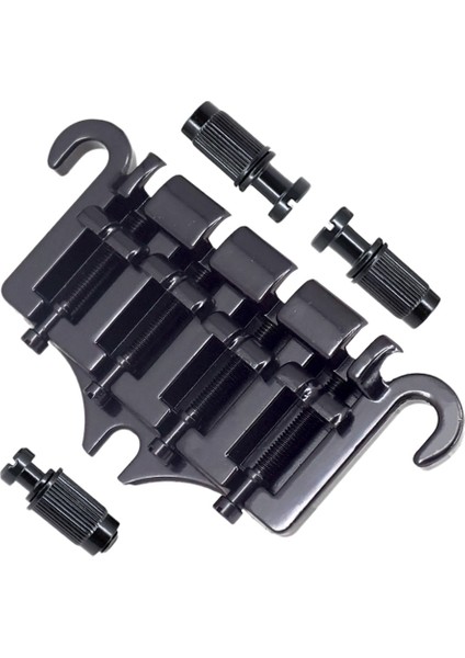 3 Nokta 4 String Bas Köprü Kuyruk Parçası Çinko Alaşım Köprüleri Gibson Epi Tarzı Bas, Siyah Için Eyer Yedek Parçaları ile (Yurt Dışından)