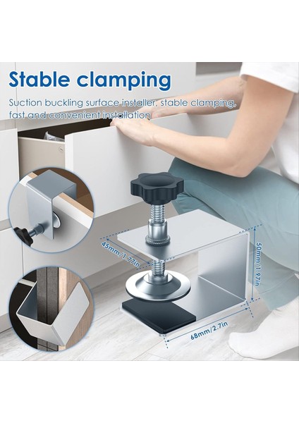 Dolap Kelepçeleri, Kurulum Kelepçesi Çinko Çekmecesi Sabitleme Klipsi, Marangoz Dolapları Için Ayarlanabilir Dolap Donanım Jig Çerçeve B (Yurt Dışından) indirimleri