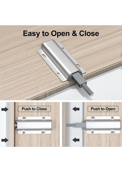 Açık Kapı Kapı Yakalamaları 24 Paket Push Mandal Dolap Için Itme Kapısı Dolap Kapısı Manyetik Kapı Mandal (Yurt Dışından) fiyatları