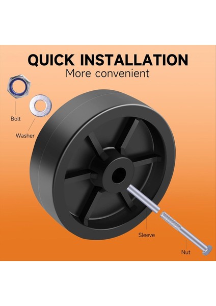 6inch Fragman Jack Wheel Yedek Römork Fragmanı Dil Jack Wheel Hitch Yardımcı Hizmet Fragmanı Jack Yedek Parçaları 1 Pcs (Yurt Dışından) fiyatları