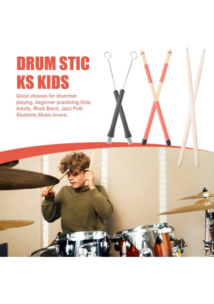 Davul Çubukları Seti, 5A Akçaağaç Ahşap Davul Çubukları, Davul Çubukları Fırçaları, Geri Çekilebilir Davul Tel Fırçaları, Çantalı Davul Sönümleyicileri (Yurt Dışından) indirimleri