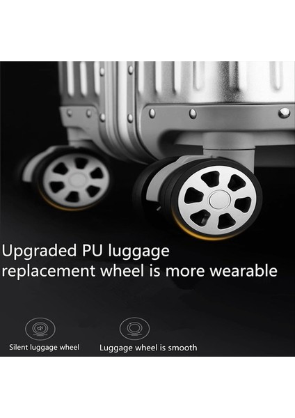 8pc Bagaj Tekerlekleri Değiştirme, Dıa 2.16IN/55MM Kalınlığında 0.47IN/12MM Dirençli Kauçuk Sessiz Tekerleği Bagaj B Için Değiştirme (Yurt Dışından) fırsatları