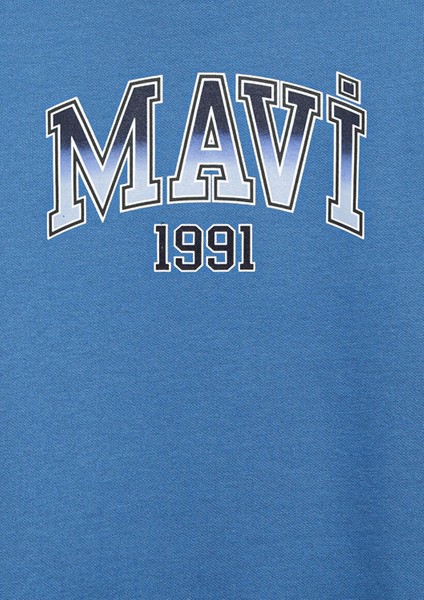 Mavi Logo Bisiklet Yaka Mavi Sweatshirt 6S10163-70724 modelleri