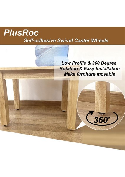 8 Mobilya Için Kendi Kendine Yapışkan Tekerlek Tekerlekleri, Yük Kapasitesi Tekerlek Başına 28 Lbs, Düşük Profilli Döner Tekerlekler (Yurt Dışından) modelleri