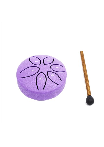 3 Inç 6 Tonlu Çelik Dil Davul Mini El Tava Davulları Davullu Perküsyon Müzik Aletleri Davul Mor (Yurt Dışından)