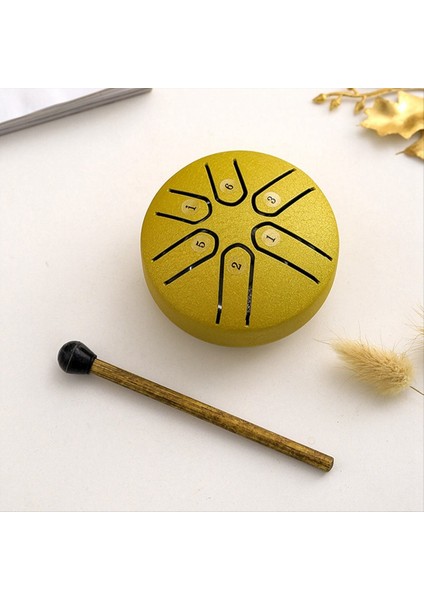 Mini Çelik Dil Davul 3 Inç Ses Iyileştirici Tambur Kiti, Mini Handpan Drum, 6 Not Endişelenmiş Davul, Endişelenmeyen Davul B (Yurt Dışından) fırsatları