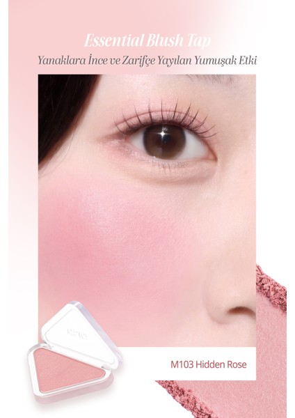 Katmanlanabilir Yumuşak Dokulu Yarı Mat Bitiş Sunan Allık Clıo Essential Blush Tap (M103 Hidden Rose) fiyatları