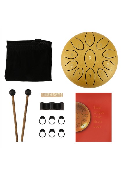 Dış 6 Inç Için Yağmur Davul 11 ​​ton Çelik Dil Davul Yağmur Yağışı Açık Yağmur Chime Müzik Aleti (Yurt Dışından)