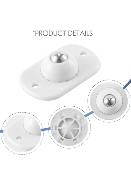 Mobilya, Saklama Kutuları, Dolap, Çöp Için 360 Derece Rotasyonlu 16PCS Paslanmaz Çelik Mini Döner Tekerlekler (Yurt Dışından) indirimleri