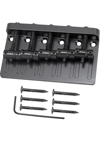 5 Dize Kalınlaştırılmış Bas Eyer Köprüsü Çekme Plakası 5 String Elektrik Bas Gitar Aksesuarları Siyah (Yurt Dışından)