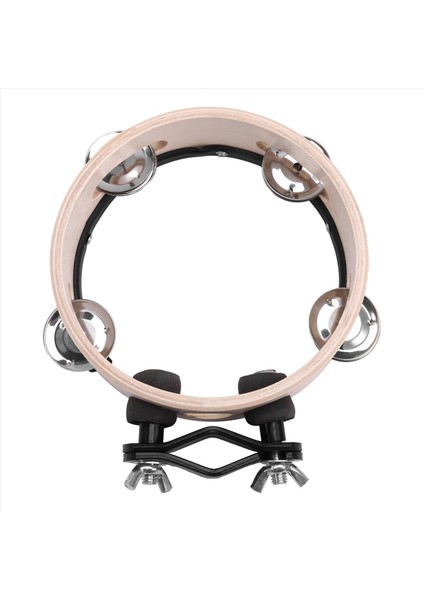 Drum Circle Çift Sıralı Çıngırak Drum Halkalar Tambourin Drum Tamborine Perküsyon Müzik Aletleri Ahşap Renk (Yurt Dışından)