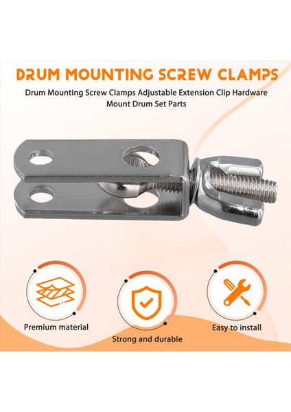 Davul Montaj Vidası Kelepçeler Ayarlanabilir Uzantı Klipsli Donanım Montaj Davul Seti Parçaları (Yurt Dışından) fırsatları