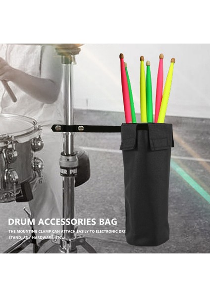 Drum Stick Tutucu Nem Kanıtı Bag Çantası Aşınma Direnci Bagetleri Montajlı Kelepçe Davul Aksesuarları Alet Çantası (Yurt Dışından) fırsatları
