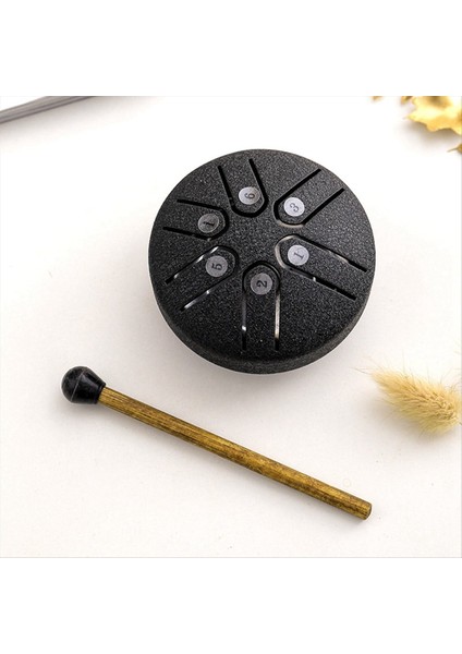Mini Çelik Dil Davul 3 Inç Ses Iyileştirici Tambur Kiti, Mini Handpan Drum, 6 Not Endişelenmiş Davul, Endişelenmeyen Davul E (Yurt Dışından) fırsatları