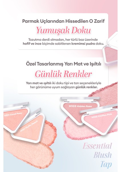 Katmanlanabilir Yumuşak Dokulu Işıltılı Bitiş Sunan Allık Clıo Essential Blush Tap (S201 Coral Posy) indirimleri