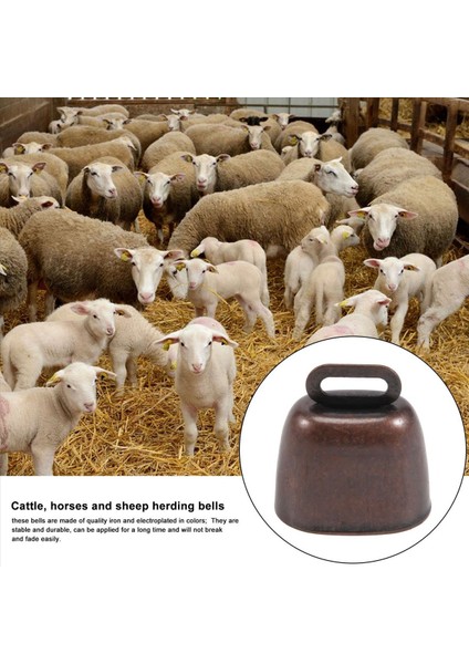 16PCS Inek Atı Koyun Otlatma Bakır Çanlar Küçük Pirinç Çanlar Sığır Keçi Çiftliği Yüksek Mesafeli At Demir Çanlar (Yurt Dışından) indirimleri