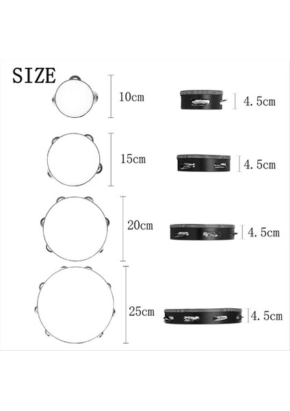 4pcs Yetişkin El Davul Seti Çift Sıralı El Çan Drum Kiti Ahşap Davul 4 Inç 6 Inç 8 Inç 10 Inç El Tipi Davul (Yurt Dışından) modelleri