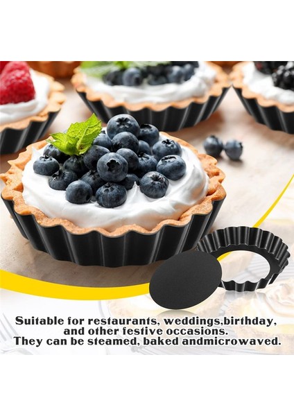 32PCS 3 Inç Mini Tart Tavalar Yumurta Tart Kalıbı Çıkarılabilir Alt Yuvarlak Quiche Pan Mini Turta Tavaları Fırın Yazılımı Kalıp (Yurt Dışından) indirimleri