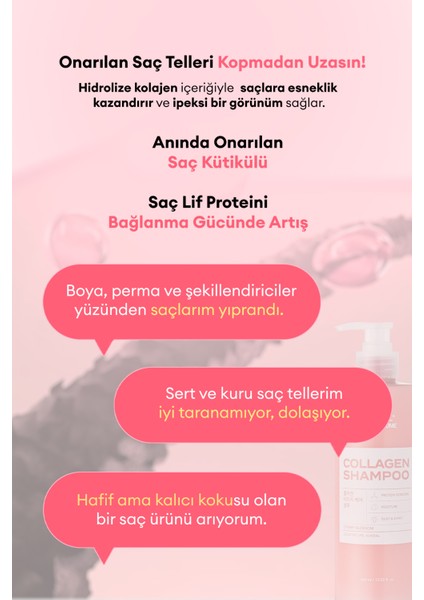 Onarıcı Kolajen Şampuanı Kundal Rich Perfume Collagen Damage Care Shampoo 400ML (Cherry Blossom) fiyatları