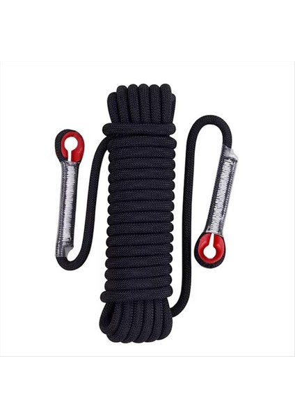 12MM Güvenlik Yaşam Halat Tırmanma Rope Statik Kaya Dağcılığı Halat Açık Hava Hayatta Kalma Ateş Kaçış Arabası Siyah 20M (Yurt Dışından)
